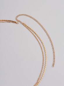 1入組時尚極簡多層腰鏈適合女士日常裝飾