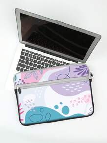 1 cái Túi đựng máy tính xách tay bằng vải dệt kim họa tiết lá - Nhiều màu - Xem 4