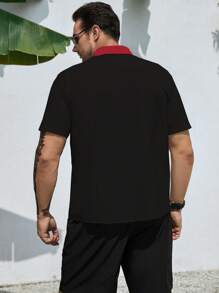 Manfinity 男士撲克牌圖案撞色襯衫 - 彩色 - 查看 2