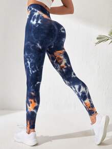 Yoga Trendy Quần Leggings Thể thao Nữ Cà vạt nhuộm - Nhiều màu - Xem 2