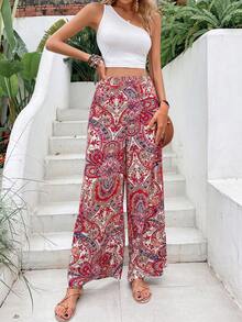 SHEIN VCAY Bộ đồ hai mảnh nữ Paisley Boho - Nhiều màu - Xem 4