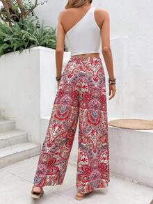 SHEIN VCAY Bộ đồ hai mảnh nữ Paisley Boho - Nhiều màu - Xem 2