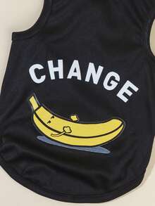 PETSIN 1入組香蕉印花寵物背心適用於狗狗和貓適合夏天 - 彩色 - 查看 6