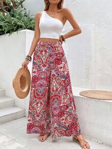 SHEIN VCAY Bộ đồ hai mảnh nữ Paisley Boho - Nhiều màu - Xem 5