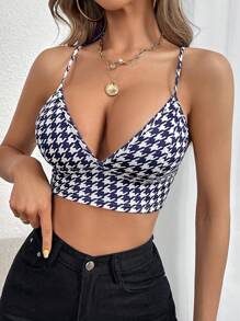 SHEIN Privé Áo khoác và áo lót dành cho xe tăng nữ Lộ Lưng răng cưa Giải trí - Màu xanh hải quân - Xem 6