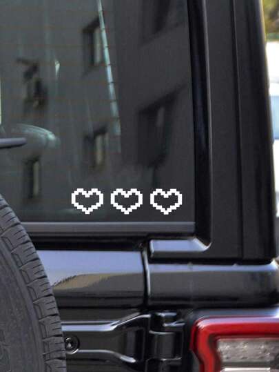 1sheet Heart Pattern Car Sticker
