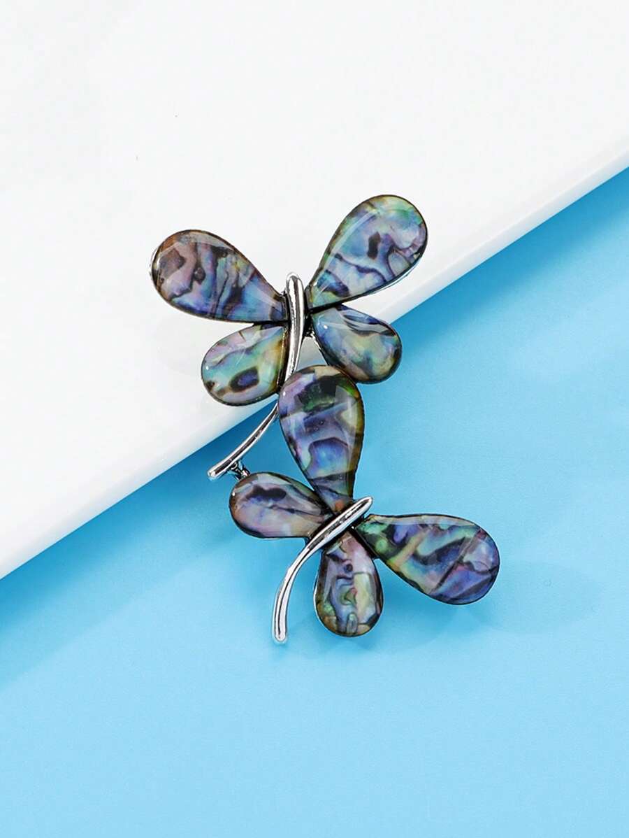 Butterfly Design Brooch - Multicolor - View 1