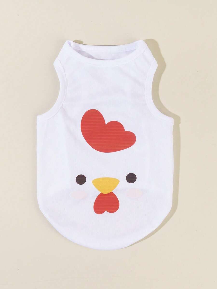 PETSIN 1PC Hoạt Hình Vịt In Hình Thú Cưng Cho Chó Và Mèo Cho Mùa Hè - Nhiều màu - Xem 1