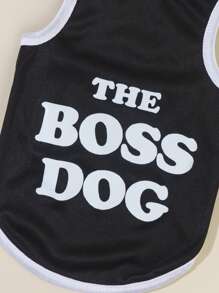 PETSIN 1pc Letter Graphic Pet Tank For Dog And Cat For Summer - Multicolor - View 5