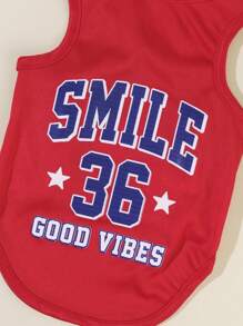 PETSIN 1入組字母圖案寵物背心適用於狗狗和貓適合夏天 - 彩色 - 查看 6