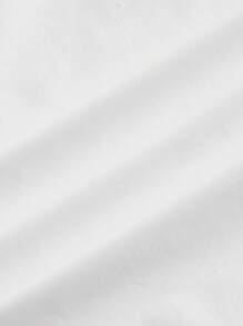 SHEIN EZwear Solid Button Front Sleeveless Crop Blouse - White - View 3