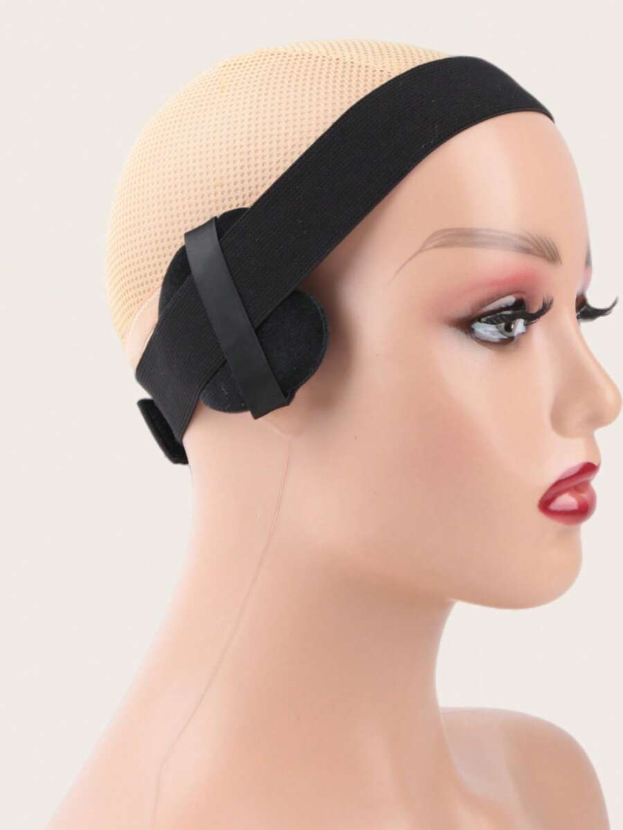 Ear Cover Decor Wig Adjustable Headband - Black - View 1