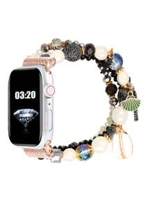 Shell Decor Watchband Compatible With Apple Watch - Multicolor - View 1