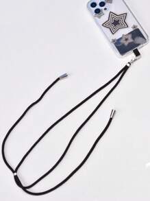 1入組手機掛繩帶固定夾卡 - 黑色 - 查看 6