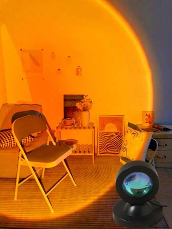 1pc Usb Power Led Sunset Projection Light,Sunset Atmosphere Lamp, Led Night Light Projector For Photography/Selfie Party Decor,Home Decor,Living Room Decor, Bedroom Decor,Camping Decor,Wedding Decor, Gifts For Women,Girls,Friends,Family,Room Wall Decor Sunset Light