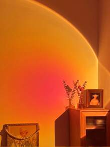 1pc Usb Power Led Sunset Projection Light,Sunset Atmosphere Lamp, Led Night Light Projector For Photography/Selfie Party Decor,Home Decor,Living Room Decor, Bedroom Decor,Camping Decor,Wedding Decor, Gifts For Women,Girls,Friends,Family,Room Wall Decor Sunset Light