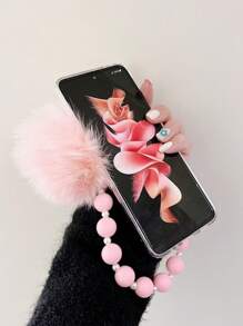 Car Print Clear Phone Case With Hand Strap - Multicolor - View 2