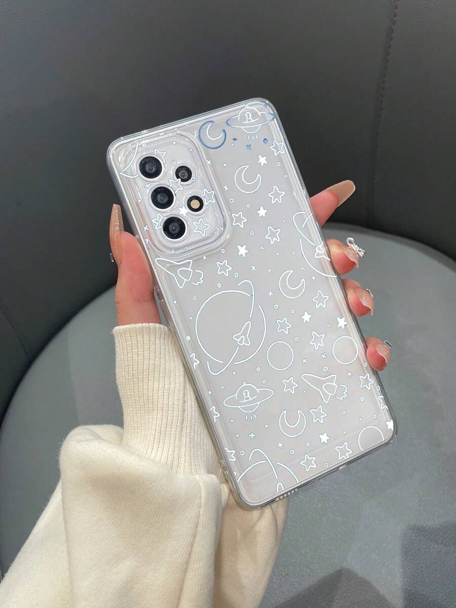 Ốp lưng điện thoại trong suốt in hình Galaxy, phiên bản quốc tế, không phải phiên bản nội địa. - Nhiều màu - Xem 1