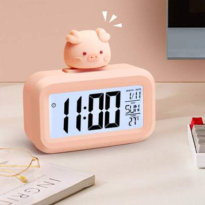 1 Đồng hồ báo thức đầu giường phát sáng đa chức năng Quà tặng sinh nhật, tốt nghiệp, trang trí phòng, đồng hồ kỹ thuật số, trang trí phòng ngủ, trang trí ký túc xá, trang trí trường học, bất ngờ ở trường