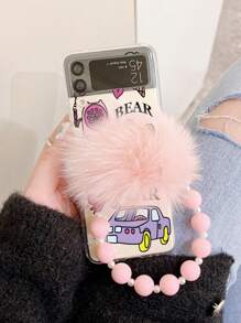 Car Print Clear Phone Case With Hand Strap - Multicolor - View 7