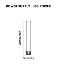 1pc Night Lights Under The Wireless Cabinet, Modern Magnetic Design Motion Sensor Under Cabinet Light For Home, The Cabinet USB Charging Closet Light, Cabinet, Closet, Corridor, Staircase, Tableware Room, Wardrobe Night Light - White - View 3