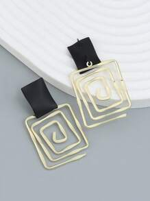 2入組幾何耳墜 - 彩色 - 查看 2