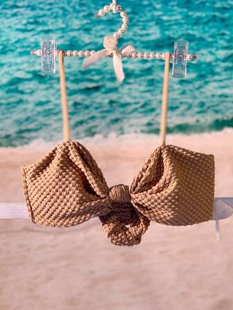 前扭結比基尼泳裝上衣