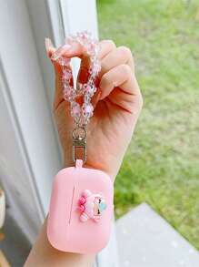 Cartoon Decor Silicone Case Compatible With Airpods - Multicolor - View 2