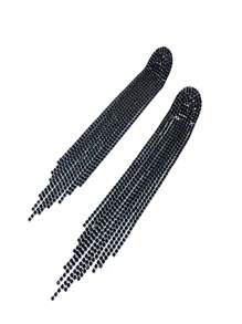 Rhinestone tua thả bông tai - Màu Đen Súng - Xem 4