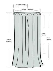 素色戶外窗簾米色聚酯索環窗簾適用於露台、門廊、涼亭 - 米色 - 查看 2