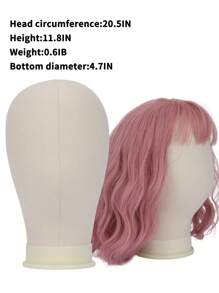 Wig Head Mannequin Head Canvas Block Wig Head with Stand for Wig Making Styling Model - White - View 8