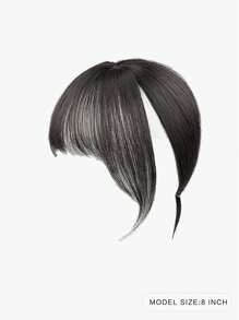 Short Straight Synthetic Hair Bangs - Black - View 4