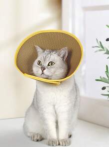 1pc Contrast Binding Pet Recovery Collar For Dog And Cat For Prevent Licking - Multicolor - View 1