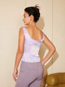 Solid Button Front Tank Top