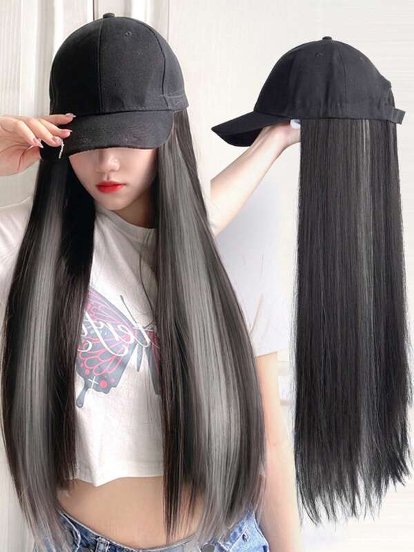 Long Straight Synthetic Wig With Cap