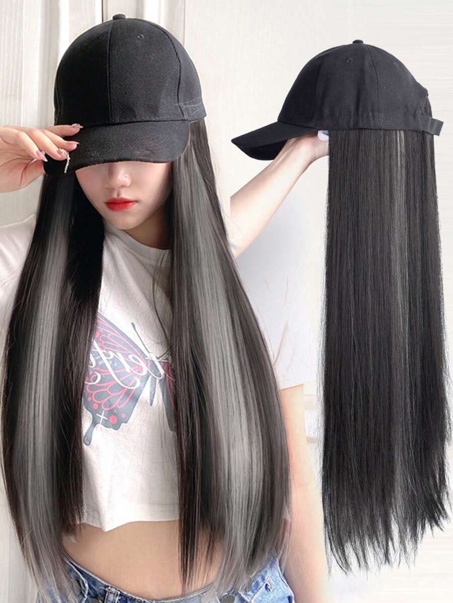 Long Straight Synthetic Wig With Cap
