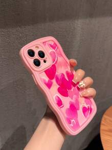 Heart Pattern Phone Case - Multicolor - View 2