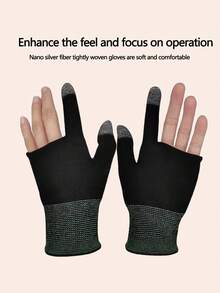 2 piezas Manga del dedo pantalla táctil transpirable juego