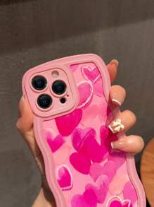 Heart Pattern Phone Case - Multicolor - View 3