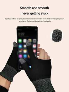 2 piezas Manga del dedo pantalla táctil transpirable juego