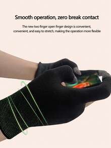 2 piezas Manga del dedo pantalla táctil transpirable juego