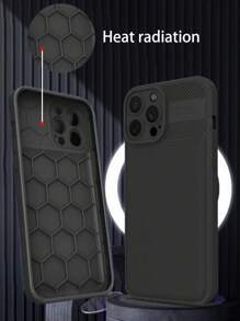 純色防摔手機殼，相容於 iPhone 15/15Pro/15Plus/15Promax - 黑色 - 查看 1