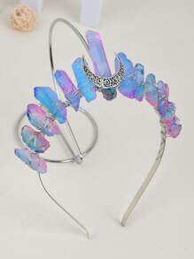 Moon & Crystal Decor Costume Headband - Multicolor - View 5