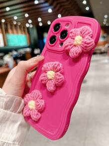 Funda para móvil con diseño de flor - Rosa Fucsia - Ver 2