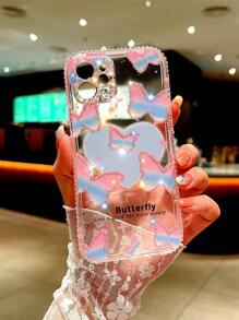 蝴蝶裝飾透明手機殼 - 彩色 - 查看 2