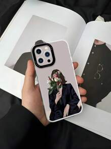 Nữ có hoa Minh họa Vỏ điện thoại Tpu Tương thích với iPhone - Nhiều màu - Xem 3