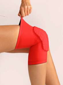 JINGBA SUPPORT 1入組蜂巢式防撞護膝，適用於籃球、騎行、排球膝部護理 - 紅色 - 查看 2