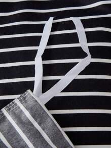 3 piezas con patrón de rayas negro & blanco Set colcha con 1 pieza 2 piezas Funda de cojín sin poliéster suave Set colcha para - Blanco y Negro - Ver 6