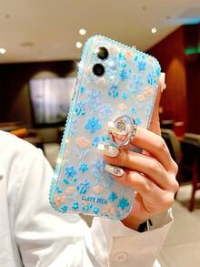 Vỏ điện thoại hoa văn có giá đỡ nhẫn - Nhiều màu - Xem 2