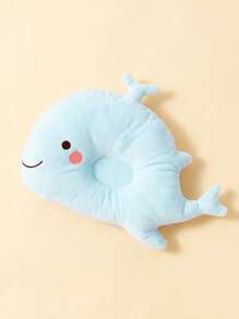 momscare 1个蓝色鲸鱼造型新生儿枕头，超柔软婴儿头枕，适合0-6个月宝宝，完美婴儿礼物